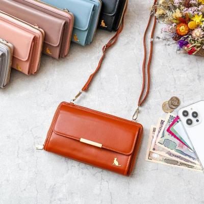 ふるさと納税 大府市 スマホショルダー 財布　ねこ ショルダーウォレット スマホポシェット スマホポーチ 猫