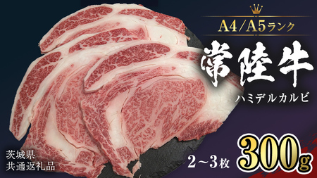 【 常陸牛 】 ハミデルカルビ 300ｇ (2～3枚) （茨城県共通返礼品） カルビ 黒毛和牛 国産黒毛和牛 和牛 国産 牛肉 牛 お肉 肉 ひたち牛 冷凍[CD052sa]