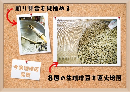 BU003_今泉珈琲店　酸味をお好きな方・ほのかな酸味を重視したBセット「ソフトブレンド、ペルーマチュピチュ（有機栽培）　各200g」【自家焙煎】