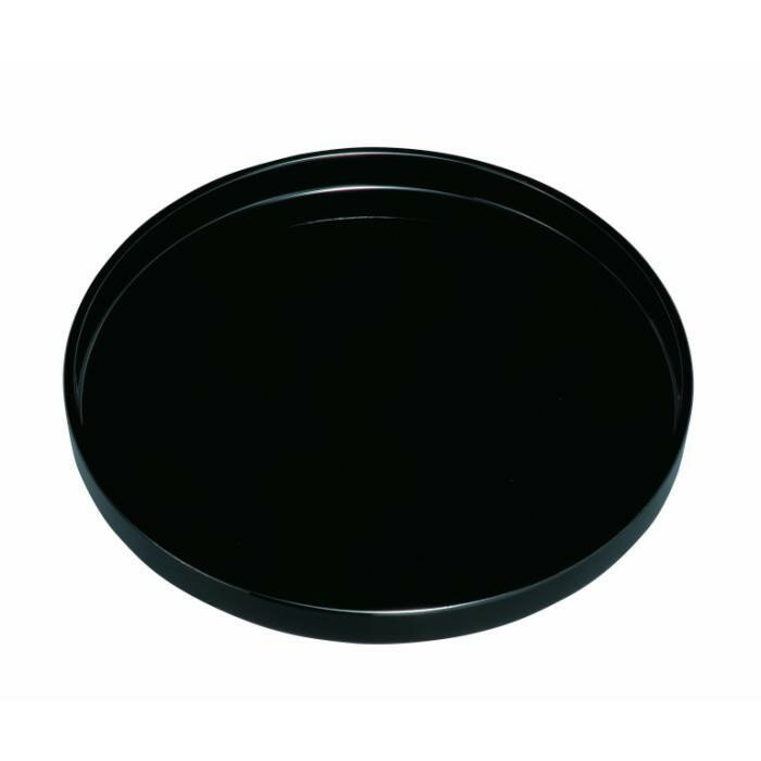 【ふるさと納税】切立丸盆 30cm 黒 両面塗 研き仕上げ ［YG446］ | 工芸品 日用品 キッチン お盆 送料無料 おすすめ 人気