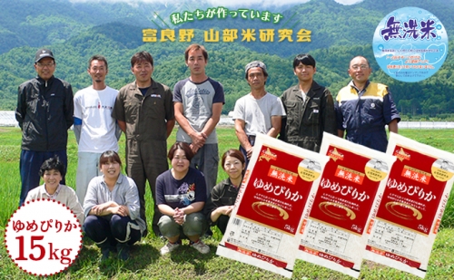 【令和5年度産】富良野 山部米研究会【 ゆめぴりか 】無洗米 5kg×3袋（15kg）お米 米 ご飯 ごはん 白米  送料無料 北海道 富良野市 道産 直送 ふらの