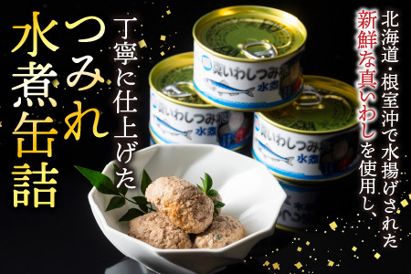 【北海道根室産】真いわしつみれ水煮160g×5缶 G-78009