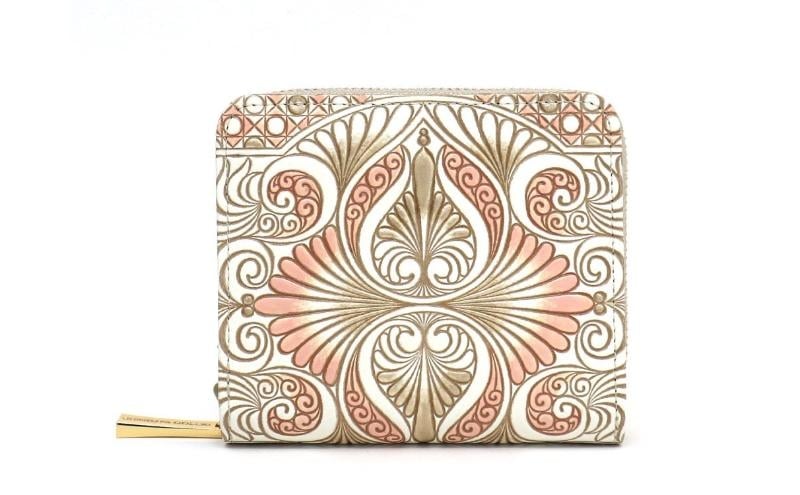 
            【文庫屋大関】二つ折りファスナーミニ財布 ロカイユ＜ベビーピンク＞【皮革工芸品】財布 二つ折り 小物 お札 カード 小銭 コンパクト 牛革 手作り 日本製 墨田区 東京都 [№5619-2049]
          