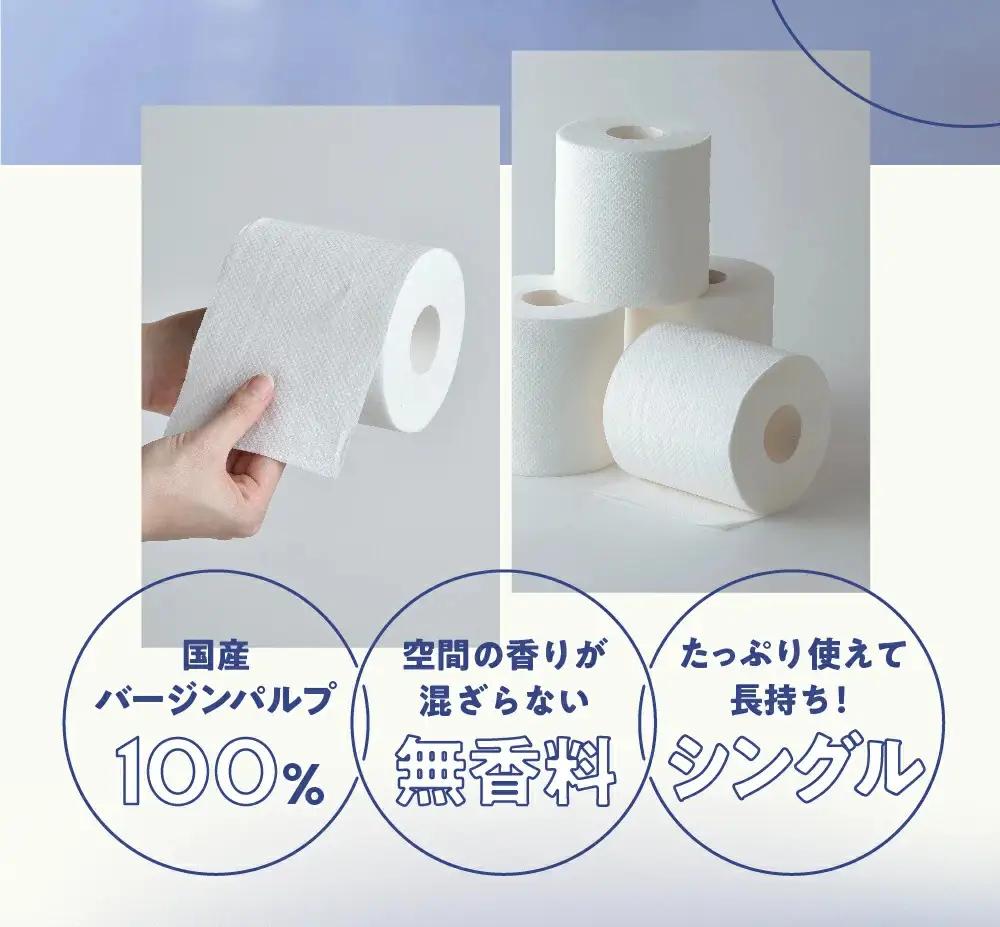 【ふるなびWEEK対象】ナクレ トイレットペーパー シングル 12ロール×8パック