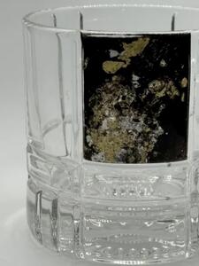 ウィスキーグラス 古代 (金箔)  漆黒