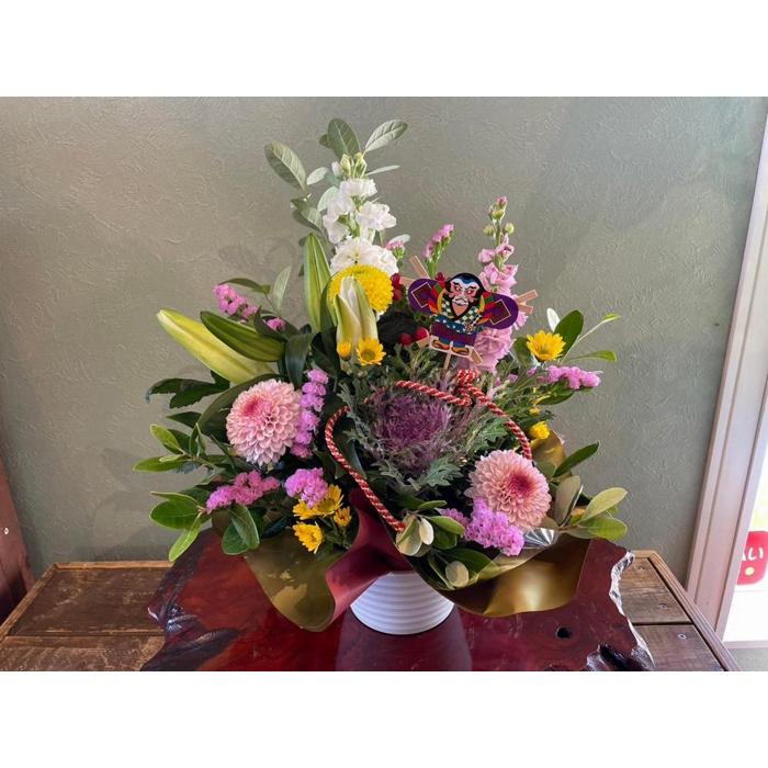 【ふるさと納税】美里町からお届け新年を彩る生花アレンジメント～和～ | フラワー 植物 プラント 人気 おすすめ 送料無料