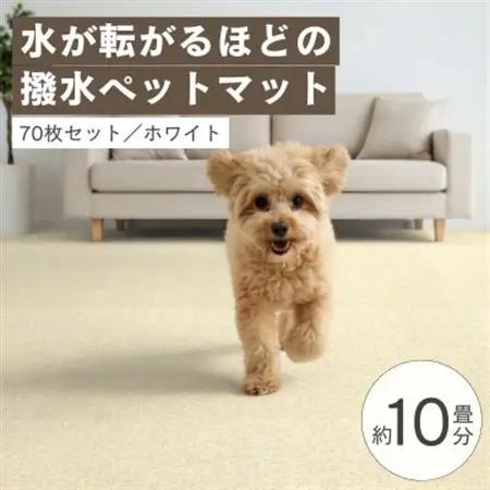 水が転がる程の撥水性!防水ペットマット「UKU」70枚セット ホワイト【複数個口で配送】【4074723】