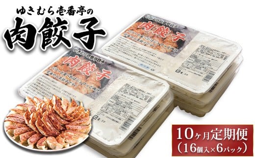 
            【10ヶ月定期便】ゆきむら壱番亭の肉餃子6パック(96個入り) ※離島への配送不可
          