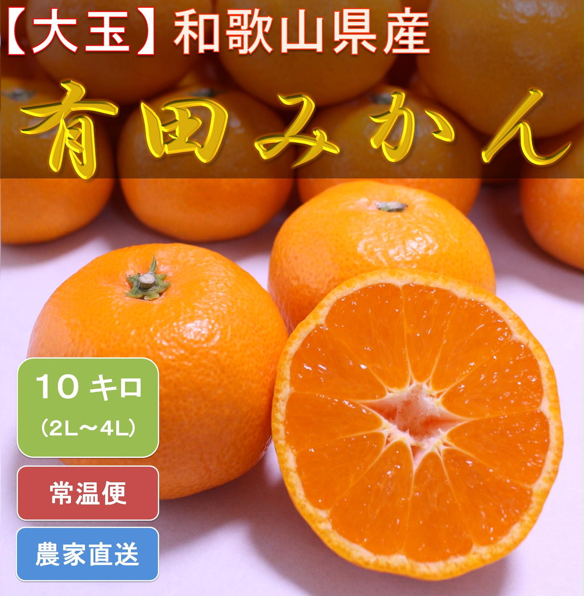 [大玉]和歌山県産 有田みかん10kg（2L～4Lサイズおまかせ）ひとつひとつ手選別で厳選！生産者から直送 ※2024年11月下旬頃より順次発送予定