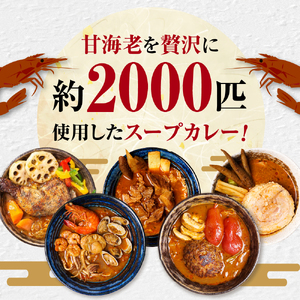 奥芝商店の人気No.１、2！竜宮の賄い海鮮スープカレー×とろけるチーズとおくしばーぐのスープカレー