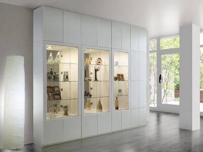 ミュージアム 幅60cm コレクションボード コレクション棚 ガラス棚 高級 大川家具 壁面収納 LEDライト【開梱設置】