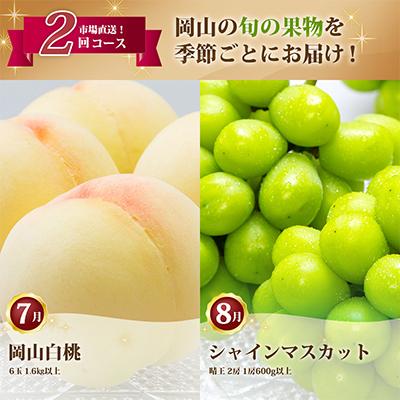 ふるさと納税 里庄町 【発送月固定定期便】岡山県産 フルーツ定期便全2回 |  | 01