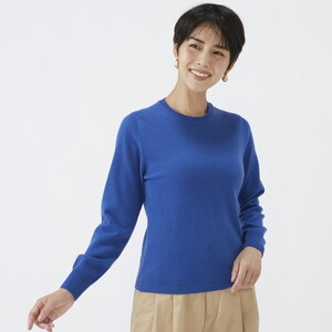 日本製 カシミヤ100% レディース クルーネック Lサイズ