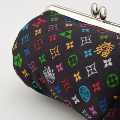 ふるさと納税 与謝野町 コロリンポーチ　モノグラム柄(黒色)