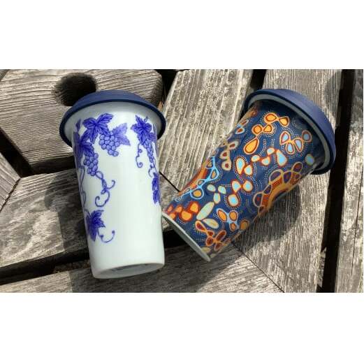 有田焼 Traveling Tumbler / Grape トラベリングタンブラー 葡萄【 幸楽窯 / YUIKA Lab 】コンビニ コーヒー Mサイズ 食器 器 カップ ぶどう A11-78_イメ