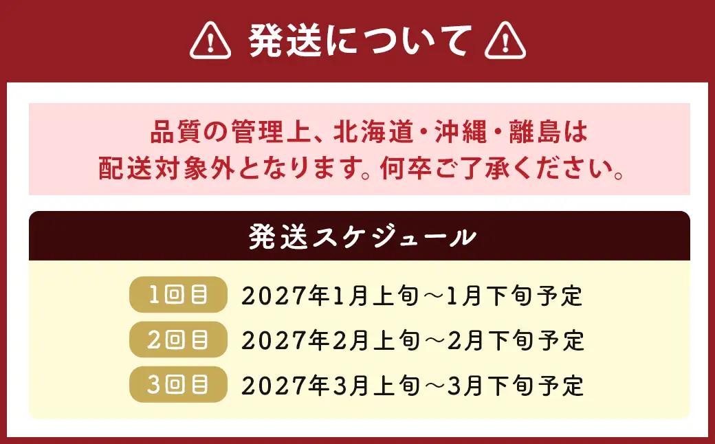 【3回定期便】福岡県産 あまおう 合計約540g 約270g×2パック 【2027年1月上旬～3月下旬迄発送】