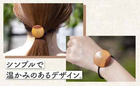 木製ヘアゴム アクセサリー ナチュラル シンプル[Q1464re]