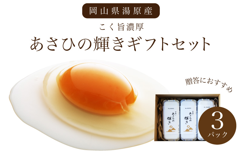 岡山県真庭産 卵 あさひの輝き ギフトセット 30個（10個×3パック） 平飼い たまご  【配送不可地域：北海道／沖縄県／離島】 【tamago001】【jujiya016】