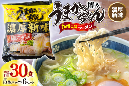 インスタントラーメン うまかっちゃん 濃厚新味 5食パック 6ケース 計 30食 [地域商社ふるさぽ 福岡県 宇美町 um40bfw220002] 