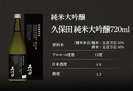 36-90A【3ヶ月連続お届け】久保田 純米大吟醸 720ml