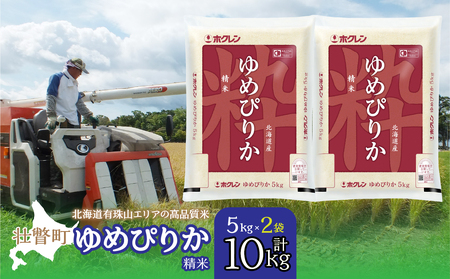 【令和7年産】（精米10kg）ホクレンゆめぴりか（精米5kg×2袋） 【 ふるさと納税 人気 おすすめ ランキング 北海道産 壮瞥 精米 米 白米 ゆめぴりか 甘い おにぎり おむすび こめ 贈り物 贈物 贈答 ギフト 大容量 詰合せ セット 北海道 壮瞥町 送料無料 】 SBTD038