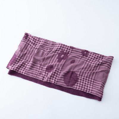 ふるさと納税 見附市 花柄ジャガードスヌード C/#エンジ