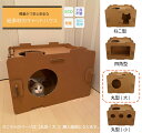 【ふるさと納税】工具不要、組立簡単、軽量、エコな紙素材のキャットハウス　にゃんボールハウス【丸型(大)】【配送不可地域：北海道・九州・沖縄・離島】【家具 インテリア ネコハウス 段ボール 強化段ボール ペット 猫 ネコ ねこ 神奈川県 海老名市 】