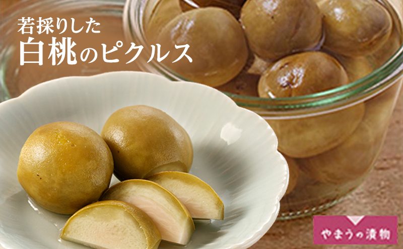 
            [№5615-0555]若採りした白桃のピクルス100ｇ 2個 岡山
          