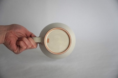 【国造焼】白飛鉋スープカップペア【2客】 食器  スープカップ カップ 焼き物