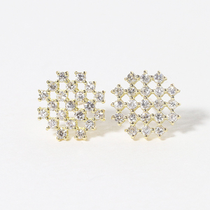 K18 シンメトリーダイヤモンドピアス 0.28ct   K18 ジュエリー アクセサリー ピアス ダイヤモンド イエローゴールド ホワイトゴールド ピンクゴールド ダイヤ0.14ct×2 カラット 
