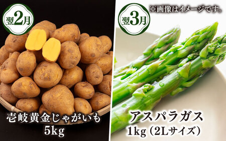 【全6回定期便】壱岐牛・壱岐産野菜定期便《壱岐市》【壱岐市農業協同組合】壱岐牛 すき焼き ステーキ 焼肉 ハンバーグ[JBO161]