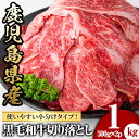 【ふるさと納税】鹿児島県産黒毛和牛切落し(計1kg・500g×2P) 国産 九州産 牛肉 黒牛 黒毛和牛 和牛 お肉 赤身 切り落とし 切り落し 焼肉 肉じゃが 野菜炒め 炒め物 冷凍【さつま屋産業】