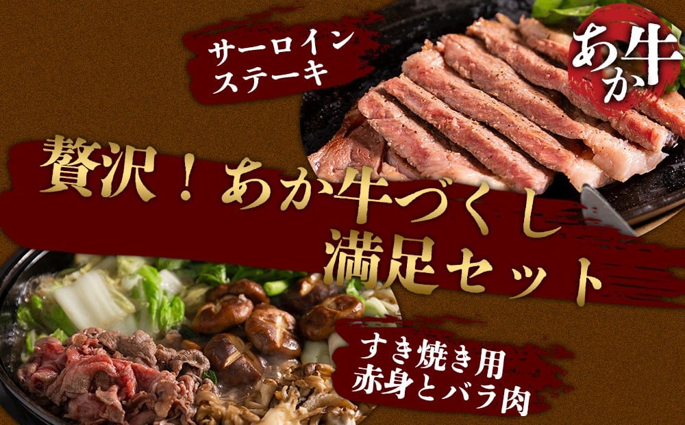 
            【GI認証】あか牛贅沢すき焼き500gとサーロインステーキ400ｇのセット 赤牛 牛肉 すき焼き用 すき焼き 鍋 簡単 お取り寄せ 冷凍 お土産 ギフト 贈り物 贈答用 豪華 贅沢 ご褒美 お祝い 人気 おもてなし 晩ご飯 ディナー ごちそう  おうちごはん ふるさと納税 矢野畜産 熊本県 阿蘇市
          