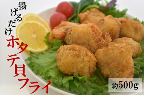 【ふるさと納税】北海道産（噴火湾）揚げるだけ ホタテ貝 フライ （約500g） ほたて ホタテ 帆立 貝柱 フライ ぷりぷり 冷凍 ホタテフライ 帆立フライ お弁当 ギフト 贈答用 プレゼント 送料無料