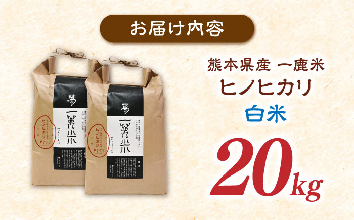 【天日塩を使用】一鹿米 ヒノヒカリ 米 白米20kg 【株式会社 夢アグリ】 [ZCL028]