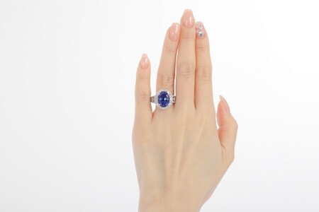 【ふるなび限定】【一点もの】タンザナイト（5.96ct）ダイヤモンドプラチナリング　R128　K06151-H　FN-Limited-SP
