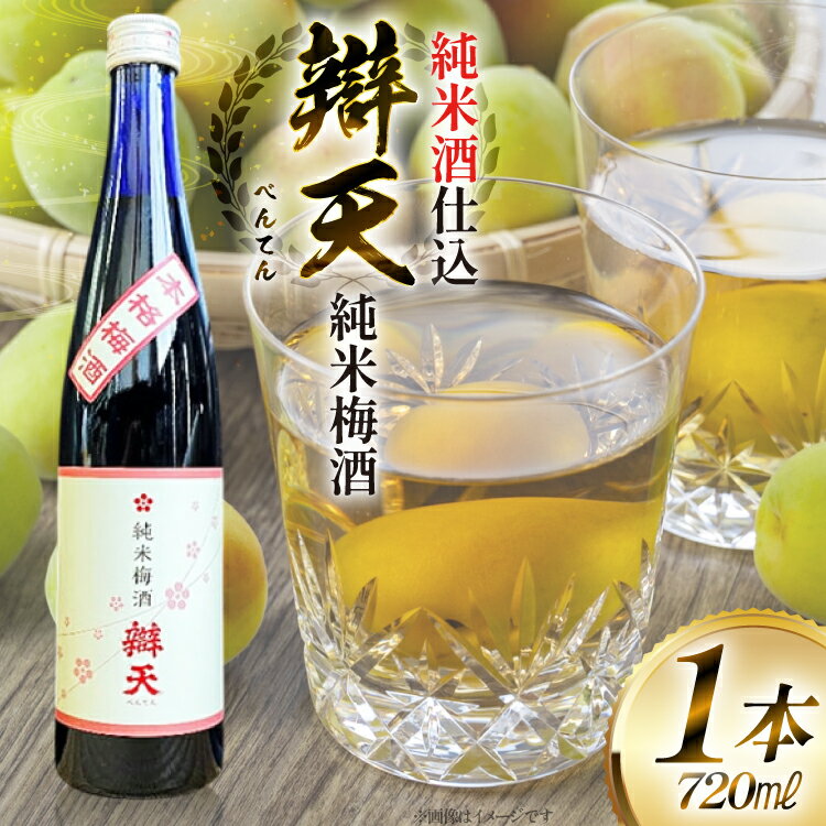 【ふるさと納税】《純米酒で仕込んだ梅酒》 辯天 純米梅酒 500ml 梅酒 [tk06ayt180086 山形県 高畠町 小田部商店] うめしゅ お酒 酒 地酒