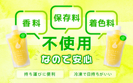 凍らせて食べる アイスゼリー（メロン）180ml × 10個　【保存料不使用】 【おすすめ メロン デザート 冷たいおやつ 子供 人気 着色料 保存料 香料 不使用 アイス シャーベット ジュース 果