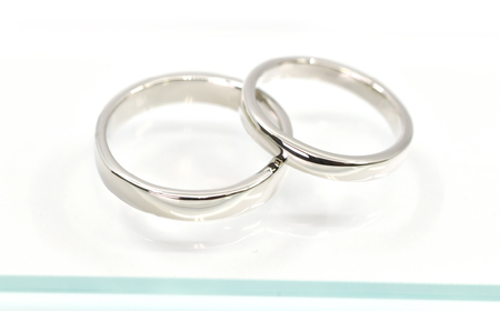 プラチナ製(Pt950) マリッジリング2本セットEタイプ ALPER073