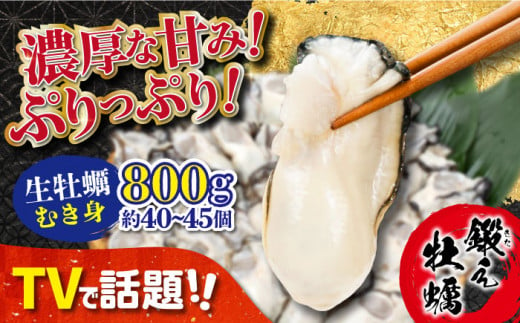 【3月23日（日）着】テレビで話題！【生牡蠣】【着日指定可能】ミルキーな甘みと濃厚なうまみ！身が引き締まったプリップリの むき身 800g カキ 広島 かき カキフライ 料理 鍋 江田島市/有限会社寺本水産 [XAE002]