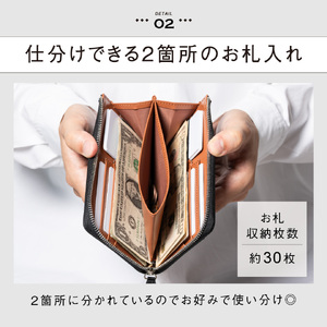 長財布 メンズ ネイビー MURA｜長財布