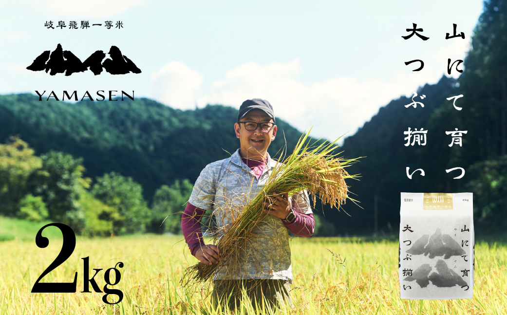 新米予約受付【令和7年産米】すがたらいす 山仙 (いのちの壱) 2kg×1袋 米 すがたらいす 下呂市金山産 2キロ 米 2025年産 お米 精米 米 いのちのいち やません【51-27】