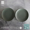 【ふるさと納税】【波佐見焼】Naturalシリーズ プレート M (21cm) 2枚セット（グリーン） 【光春窯】 [XD58]