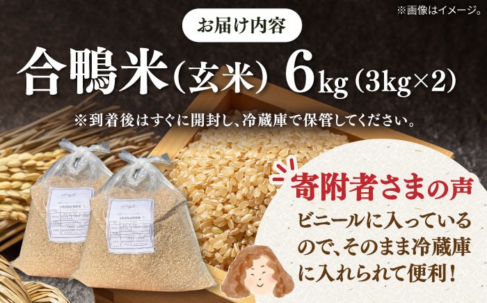 [栽培期間中農薬不使用]古野農場 合鴨農法 合鴨米（玄米）6kg 