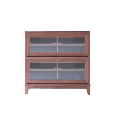 旭川家具 山室家具製作所 ココ キャビネット2段 ウォールナット_04588【1552547】