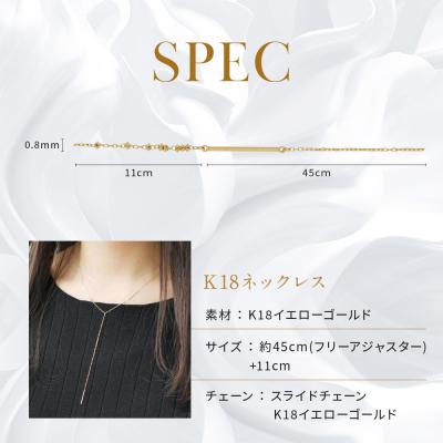 ふるさと納税 京都市 【京セラ】K18 ネックレス【ネックレス/K18/シンプル/カジュアル/Yライン/アズキチェーン】 |  | 01