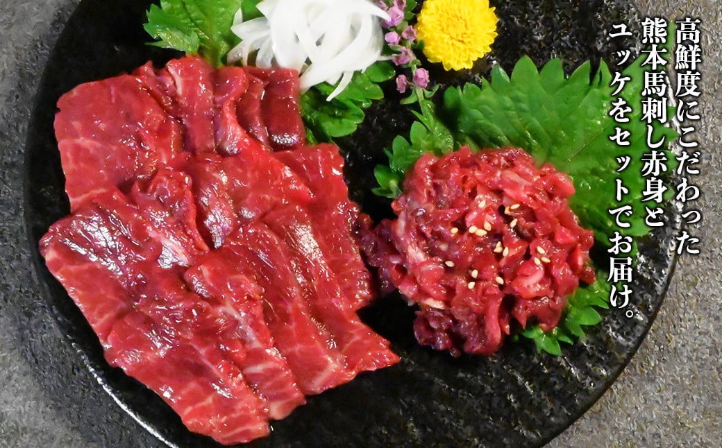 熊本 馬刺し 約500g セット （赤身 約300g ユッケ 約200g）