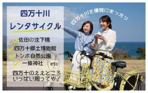 【高知・四万十川・サイクリング】楽々！電動アシスト付き自転車レンタサイクル5時間　ペア利用券１枚 R5-682