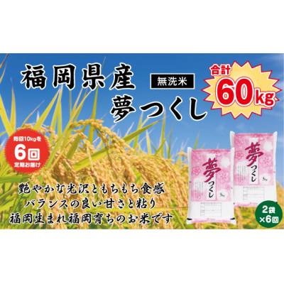 ふるさと納税 北九州市 【毎月定期便】《無洗米》【食味鑑定士厳選】福岡県産 夢つくし10kg(5kg×2)(北九州市)全6回