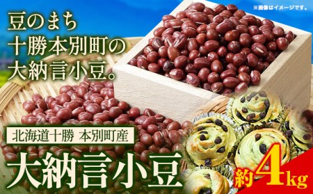 令和5年度産 北海道十勝本別町産 大納言小豆4kg 《60日以内に出荷予定(土日祝除く)》本別町農業協同組合 送料無料